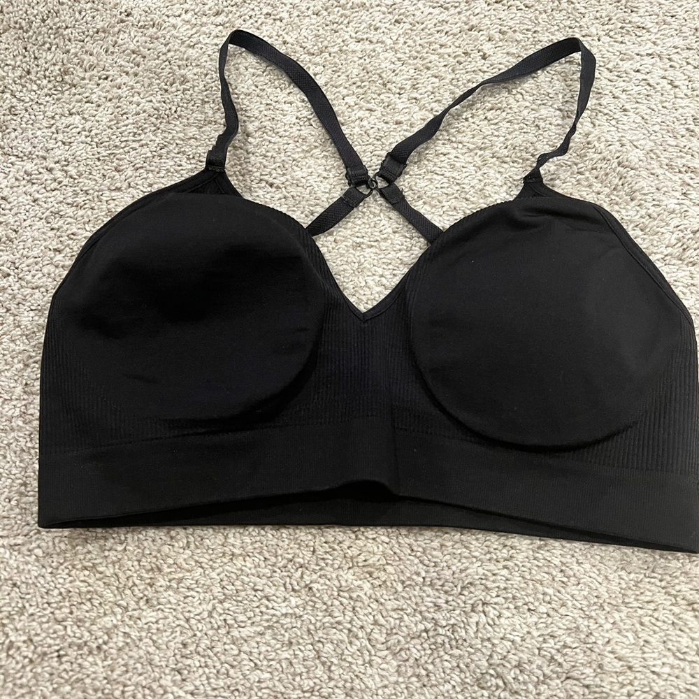 Athleta Black Cross-Back Bralette